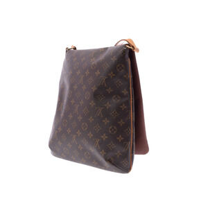 Louis Vuitton Bag Leather Brown Musette Monogram Shoulder